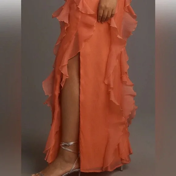 Anthropologie Hutch Strapless Tiered Tulle Maxi Dress - Picture 6 of 9